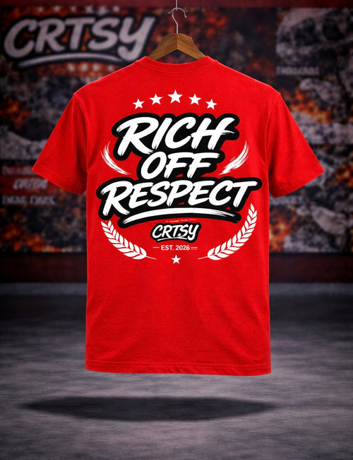Cherry Red Rich Off Respect Tees
