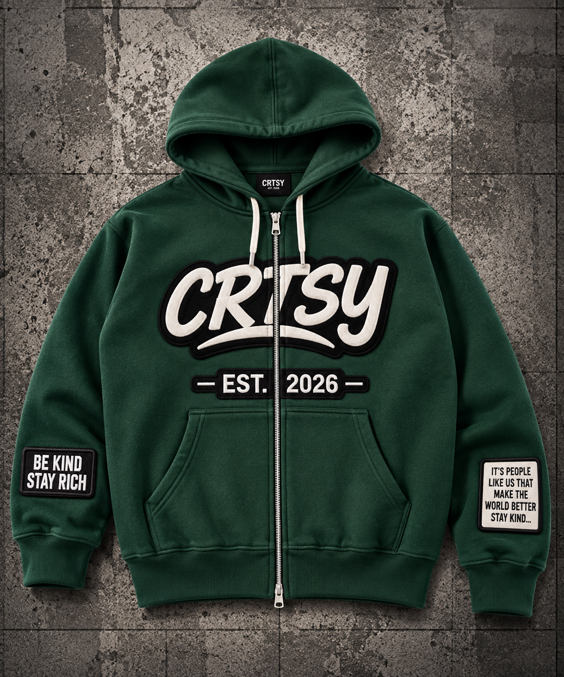 Rich Off Respect Zipped Hoodie